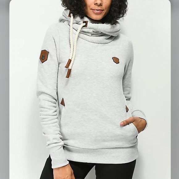 Naketano Tops - Naketano Darth Stone Grey Hoodie